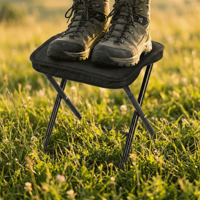 Tabouret de pêche portable amélioré grande taille, siège large, chaise de camping pliable robuste pour les voyages en extérieur