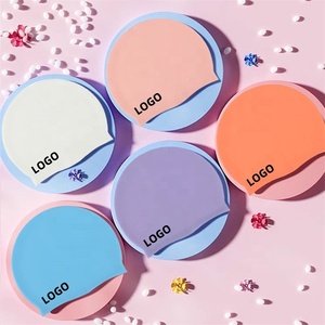 Mũ bơi silicon nhiều màu cho người lớn, mũ bơi silicon tùy chỉnh in logo - Product Image 2