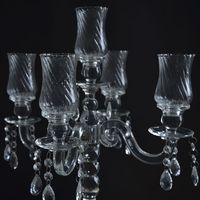 Tendance : Chandelier à 5 branches en cristal K9, style antique, finition argentée, fait main, pour mariages écologiques, direct usine