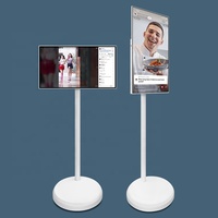 Monitor Portátil Sinmar con Pantalla Táctil de 21.5, 24, 27, 32 Pulgadas, Smart TV Móvil con Soporte y Ruedas