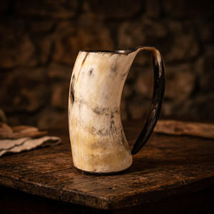 Real Buffalo Horn Old Fashioned Glass Eco-Friendly Dishwasher Safe Birthday Beer Drinking Tankard Premium Quality Handicrafts - Product Image 1