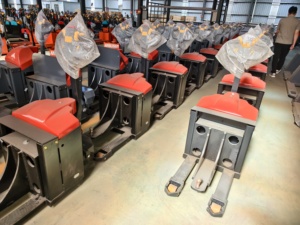 Electric Pallet Truck 24V Steel Solid <b>Wheels</b> Industrial Warehouse Use New Condition - Product Image 6