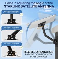 Kit de montage réglable Starlink Gen 3 V3, adaptateur de tuyau, plaque de montage murale ou de toit, accessoires pour Starlink V3