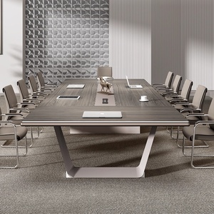 Table de <span class=keywords><strong>réunion</strong></span> de conférence moderne de luxe pour salle de <span class=keywords><strong>réunion</strong></span>, mobilier de bureau en métal avec pieds en aluminium, table de formation et de négociation - Product Image 3