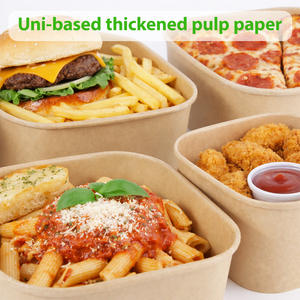 Caja Cuadrada de Papel Kraft Biodegradable y Reciclable Kingwin con Laminado Mate y Grabado para Comida para Llevar, Almuerzos y Aperitivos - Product Image 6