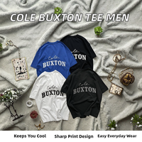 T-shirts pour hommes Cole Buxton de haute qualité, décontractés, personnalisés, 100% coton tissé, impression numérique, 230g, respirants, col rond, manches courtes