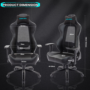 Prima pelle PU 135 gradi reclinabile schienale regolabile in rete Computer ergonomico sedia da gioco - Product Image 2