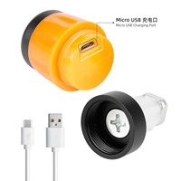 2 Luces LED de Advertencia Laterales para Manillar de Scooter Eléctrico, Puerto USB, Cubierta de Goma para Puños, Impermeables y Resistentes al Polvo