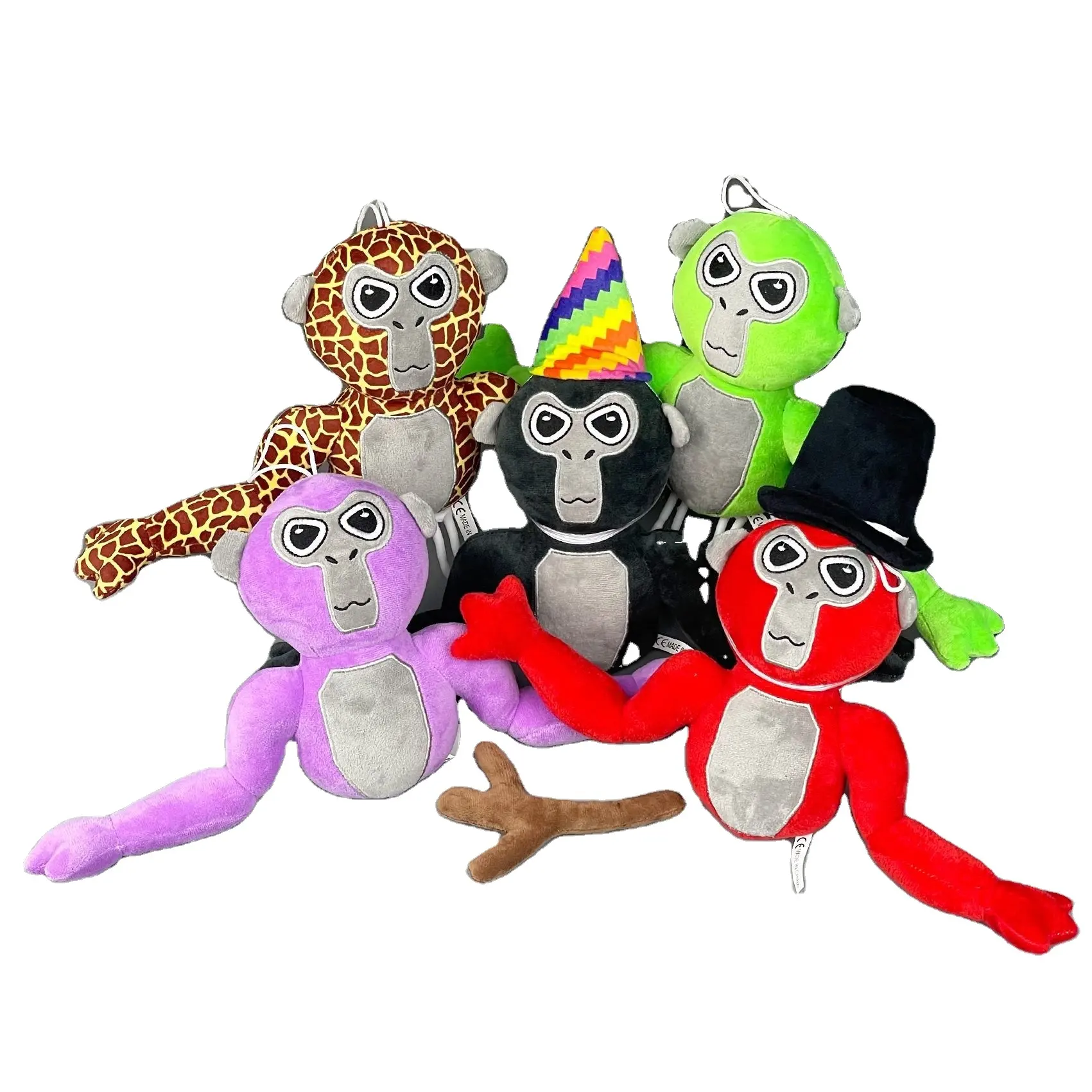 QY Los nuevos productos se están vendiendo bien Gorilla Tag Peluche de juguete Gorilla Tag Vr Doll con sombrero de Navidad Juguetes de juego de peluche
