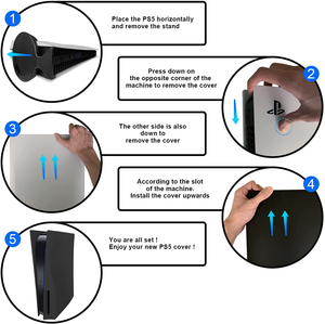 Funda protectora de Edición de Disco mate para consola Playstation 5 para accesorios de <span class=keywords><strong>PS5</strong></span>, placa frontal de repuesto para pieles de - Product Image 5