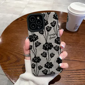 Sanat moda renkli kelebek gül çiçek PU deri telefon kılıfı iPhone 11 12 13 14 15 Pro Max