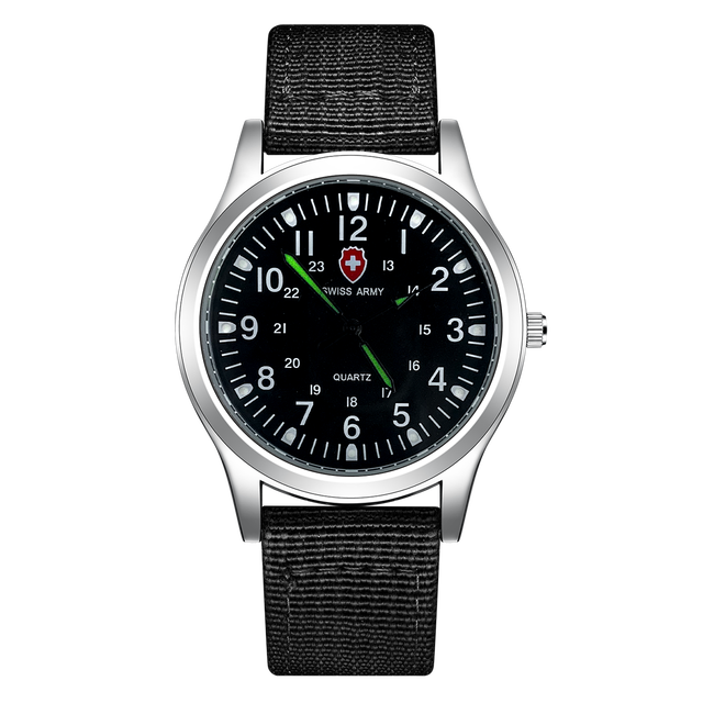 High Quality Fashionable Men's Quartz Nylon Wristwatch Water Resistant 3BAR 20mm Simple for Digital Display Alloy Case