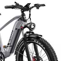 Bicicleta Eléctrica Urbana para Adultos F26 Lite de 26 Pulgadas con Neumáticos Gruesos Todoterreno, 7 Velocidades, Cuadro de Aleación de Aluminio, 50KM/H, 65NM, Batería de Litio en el Buje Trasero