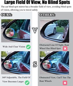 Waterproof 360.Rotatable Convex Rear View <b>Mirror</b> for Universal <b>Cars</b>, Adjustable HD Wide Angle Convex Blind Spot <b>Mirror</b> - Product Image 4