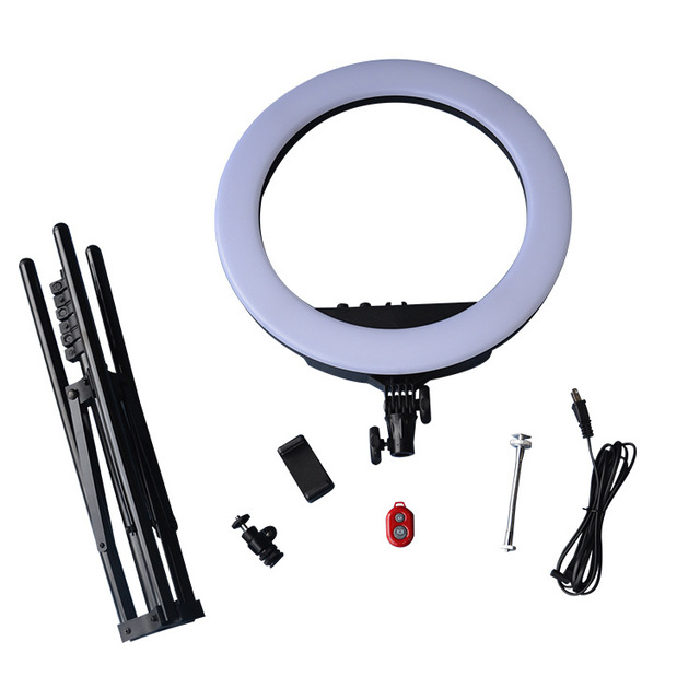 Professional Photography Light Camera Video LED Ring Light Smartphone Bi-color Dimmable Ring Light 18 Inch