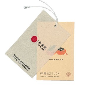 Hongsheng Custom Linen Garment <b>Tags</b> Silk Screen Printing Hot Stamping Gold Silver Eco-Friendly Hang <b>Tag</b> For <b>Clothing</b> - Product Image 5