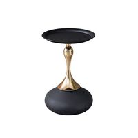 Tables basses de salon en métal brillant pour la famille, petite table d'appoint ronde pour coin lecture