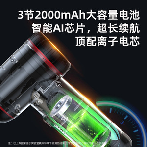 Portable Handheld Car Vacuum <b>Cleaner</b> With Led Light Rechargeable Battery Powered Black 50000Rpm - Product Image 4