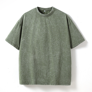 T-Shirt Oversize Vintage Avanzata per <span class=keywords><strong>Uomo</strong></span> e <span class=keywords><strong>Donna</strong></span>, Stile Casual da Strada, Tinta Unita, 100% Cotone Traspirante ed Ecologico - Product Image 2