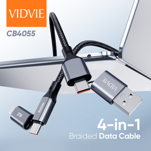 Vivie 240W 4โหมด<span class=keywords><strong>ชาร์จ</strong></span> Micro USB Type C braided 4 in 1<span class=keywords><strong>สาย</strong></span><span class=keywords><strong>ชาร์จ</strong></span>ข้อมูลแม่เหล็กอย่างรวดเร็วสำหรับ <span class=keywords><strong>iPhone</strong></span> - Product Image 2