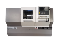 Pour tour CNC CK6136X750MM, horizontal simple, automatique, léger, à 4 tours, GSK928TDL, précision 0,005 mm, déplacement 200 mm sur axe X