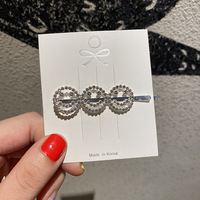 Go Party épingles à cheveux lettre strass cristal épingles à cheveux femmes pince à cheveux plein diamant Barrette accessoires pour cheveux