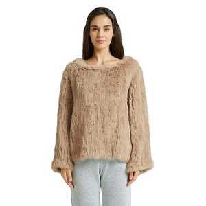 Cappotto in Vera <span class=keywords><strong>Pelliccia</strong></span> di Coniglio per Donna 2020, Nuovissimo Cappotto Invernale Caldo per Ragazze, Giacca Maglione Taglia Grande Nero <span class=keywords><strong>Rosa</strong></span> CT802 - Product Image 1