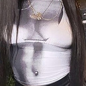 Camisetas de mujer Tops cortos para niñas Camiseta sexy de moda 3D Body Printed Tee Ladies Sheer Tops para niñas - Product Image 6