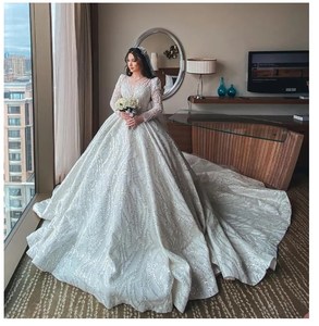 Taglie forti personalizzano abiti da sposa abito da sposa di lusso con perline principessa abito da sposa abiti da sposa 2026 abito da sposa Dubai - Product Image 1