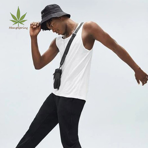 Canotte in cotone biologico canapa da <span class=keywords><strong>uomo</strong></span> personalizzate canotta girocollo da <span class=keywords><strong>uomo</strong></span> camicie da <span class=keywords><strong>uomo</strong></span> con canottiera Yoga larghe con canottiera indossano <span class=keywords><strong>abbigliamento</strong></span> - Product Image 2