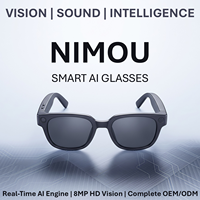 Lunettes vidéo à vue immersive intelligentes avec IA, audio, caméra 8MP et fonction d'appel et de traduction