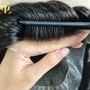 Goodluck HD Style Swiss Lace Front Hairline, Encaje Francés en el <span class=keywords><strong>Centro</strong></span>, Cabello Humano, Reemplazo Capilar Masculino - Product Image 4