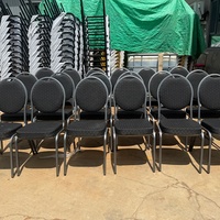 Chaises de banquet d'occasion de style moderne pour fêtes à domicile, avec cadre métallique et dossier trapézoïdal, à vendre