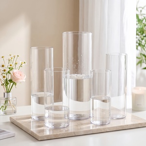 <span class=keywords><strong>Vaso</strong></span> in Vetro Trasparente Cilindrico LUMORA Living Luxury per Fiori Freschi, Candele Galleggianti, Decorazione Tavoli Matrimonio - Product Image 2