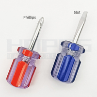 Outils de bricolage économiques : Tournevis 2-en-1 Phillips et plat à manche court avec accessoires offerts pour l'installation et la réparation de produits