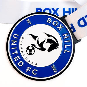 Medallón personalizado troquelado, soporte <span class=keywords><strong>de</strong></span> medallas <span class=keywords><strong>de</strong></span> fútbol, personalizado, barato - Product Image 4