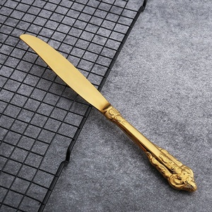 304 Stainless Steel Tableware Spoon Fork and Knife Cutlery Wedding Hotel Dinnerware Dining <b>Table</b> Set Western Flatware Set - Product Image 6