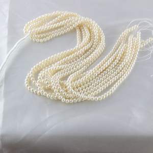 Collar de Perlas de Agua Dulce con Acabado Brillante, Casi Redondas, de 5-6 mm, Perlas Sueltas Semiterminadas, Limpias, al por Mayor - Product Image 2