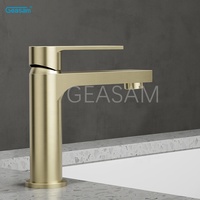 Robinet de lavabo en laiton GEASAM à montage sur comptoir, monocommande, cartouche en céramique, modèle 1021-1, pour distributeurs et fournitures de projets