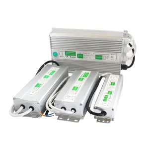 Adaptador de fuente de alimentación de transformador, AC110-220V DC12V a/24V, 10W-200W, controlador LED resistente al agua ip67, transformador para tira de luz al aire libre