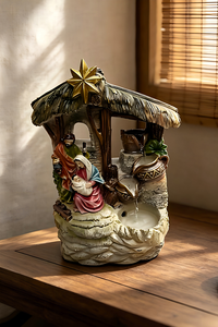 Fuente de Agua Navideña de Resina, Decoración Navideña de la Sagrada Familia, Adorno para Jardín Exterior - Product Image 3