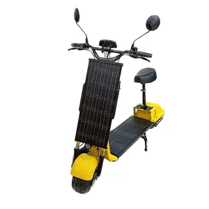 Nueva innovación Tech 36V 400W 48V 700W dos ruedas adulto energía plegable scooter eléctrico con energía solar con asiento de panel solar