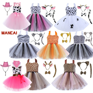 Lindo Vestido de Jirafa para Niña Pequeña, <span class=keywords><strong>Disfraz</strong></span> de Animal de Dibujos Animados para Niños, Disfraces de Halloween para Niñas, Vestidos de Tutú de Navidad - Product Image 1