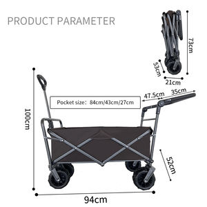 Carrito Plegable <span class=keywords><strong>Pequeño</strong></span> Tipo Vagón para Celebridades de Internet, para Viajes, Compras y Actividades al Aire Libre - Product Image 2