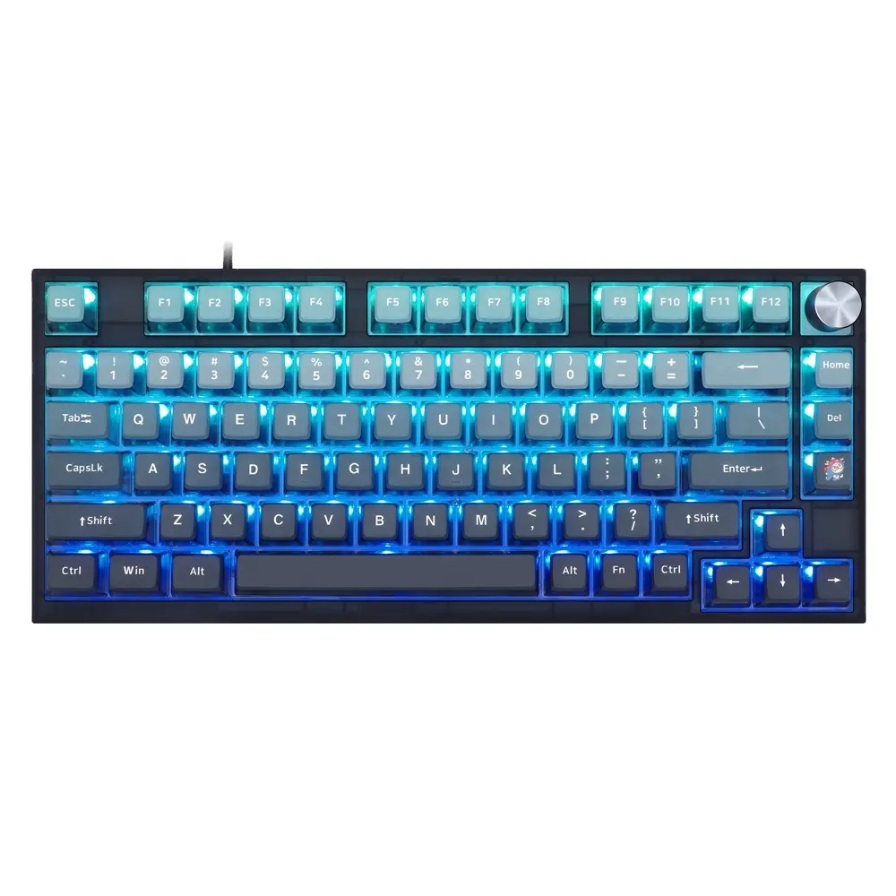 Skylooy Flash Blue Theme wireless gaming mechanical keyboard RGB 3 Modes GK75 GK980 keyboard for Manufacturer