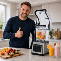 Mixeur Commercial Robuste 1,8 L de Capacité, Moteur 100% Cuivre, 9 Vitesses, Multifonctionnel pour Cuisine Domestique et Alimentaire