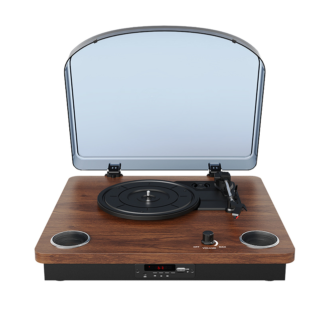 AUDMIC Bluetooth Turntable Vintage Vinyl Records New Design Wood Table Top Built-in Speakers Moving Magnet High Quality