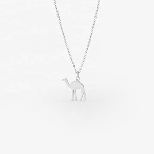 Collier <span class=keywords><strong>Dromadaire</strong></span> Mignon de Grossiste Fabricant, Bijoux Mode en Acier Inoxydable, Collier Forme de Chameau Animaux - Product Image 2