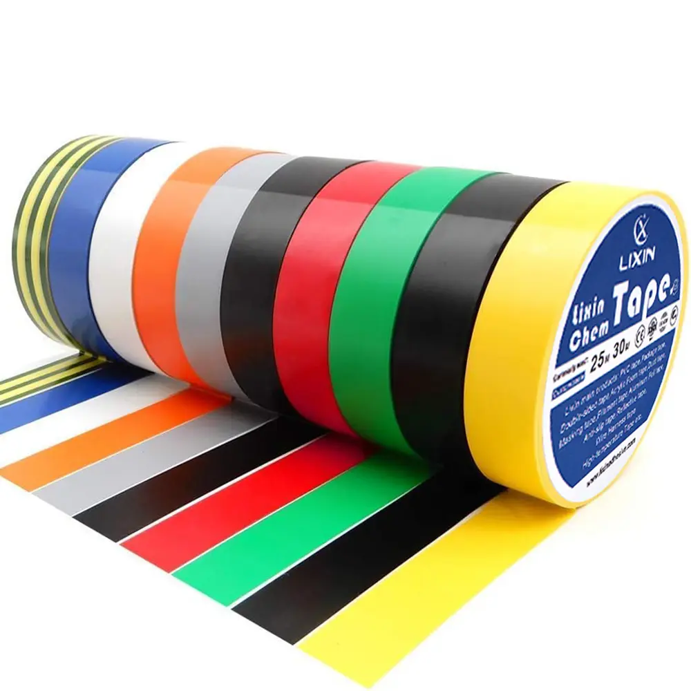 Tùy chỉnh PVC Vinyl ô tô điện cách điện băng dính quanh co dây nịt màu đen PVC cách điện Băng keo điện