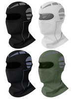 Bonnet en tricot de nylon unisexe respirant, couvre-tête de casque de ski, protection des oreilles, masque facial 3 en 1 anti-froid, anti-gel